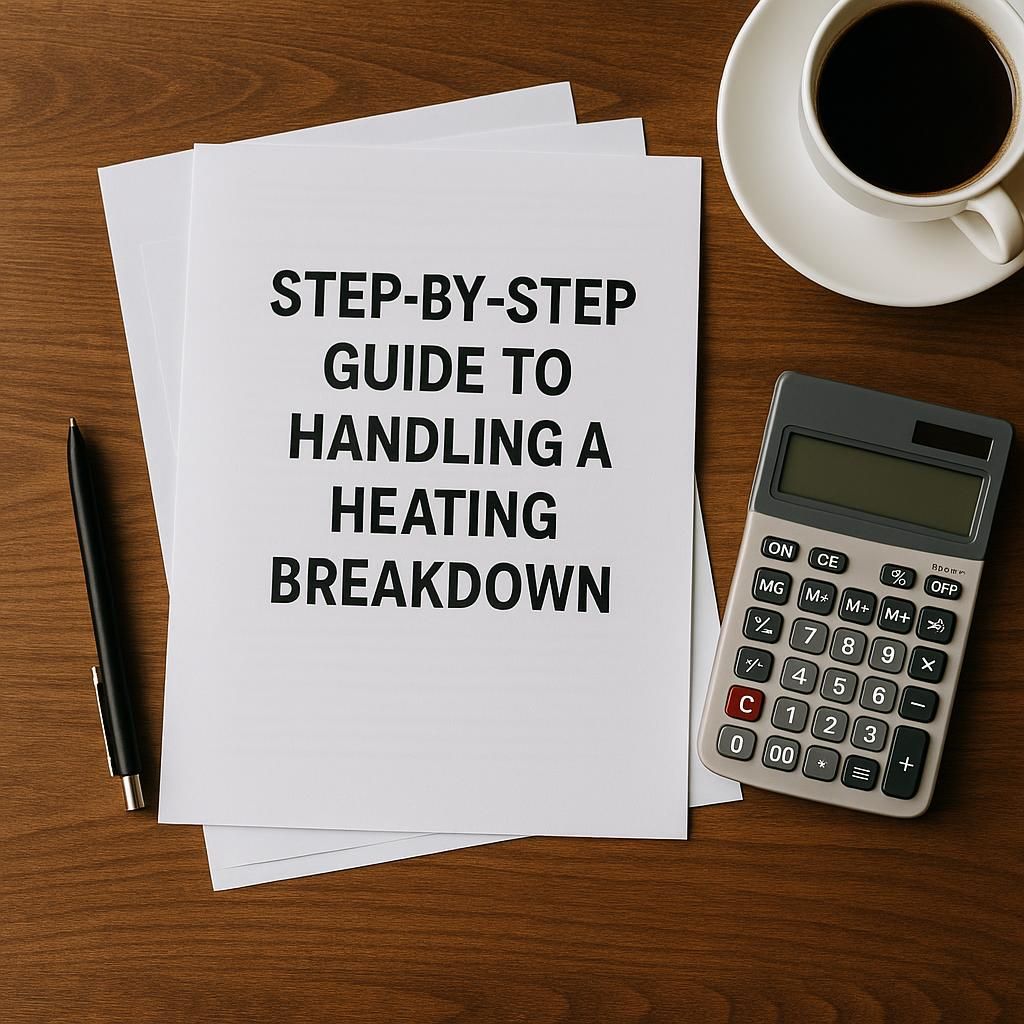 Step-by-Step Guide to Handling a Heating Breakdown illustrating 24-hour emergency heating service