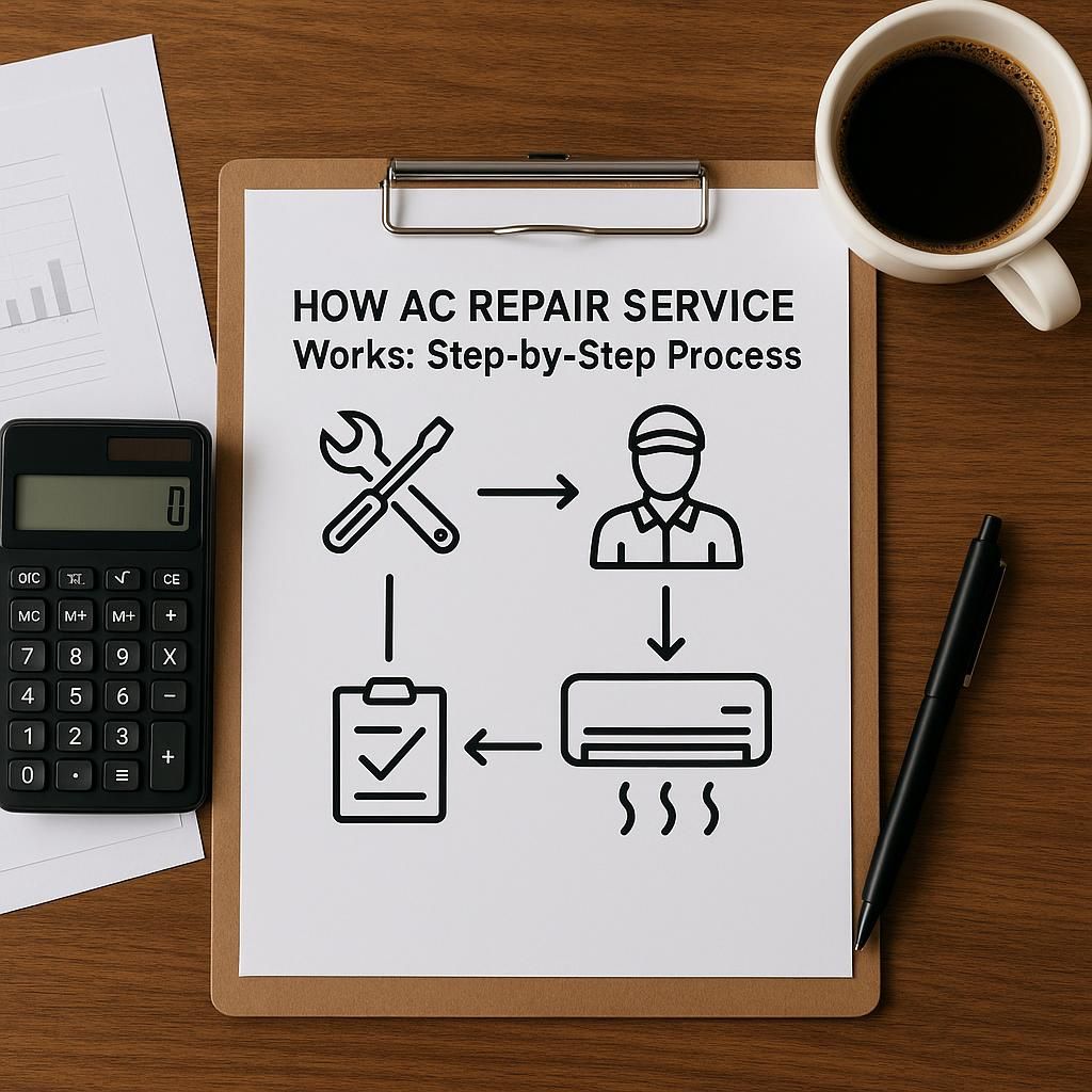 How AC Repair Service Works: Step-by-Step Process illustrating ac repair service