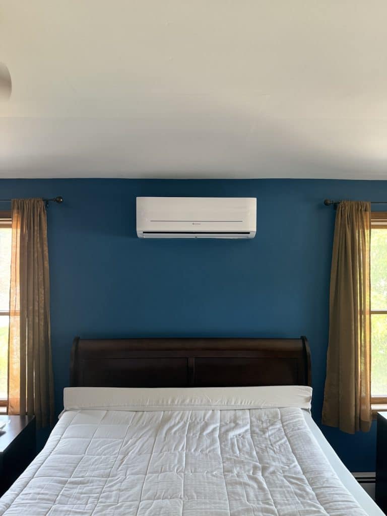 ductless mini split system inside
